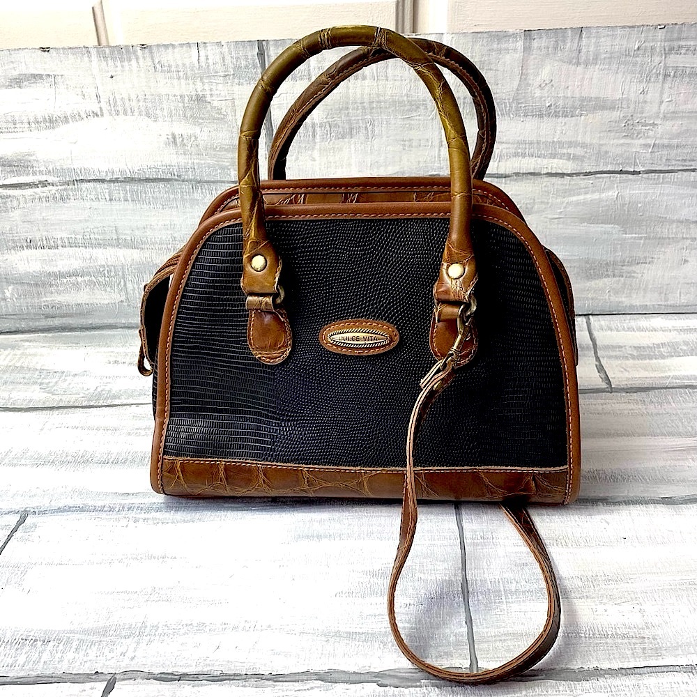 SALE! Dolce Vita Jackson Vintage Leather Handbag Crossbody Brown Shoulder Bag
